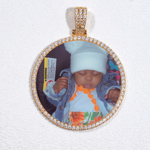 MEDIUM 3D CIRCLE CUSTOM PICTURE PENDANT