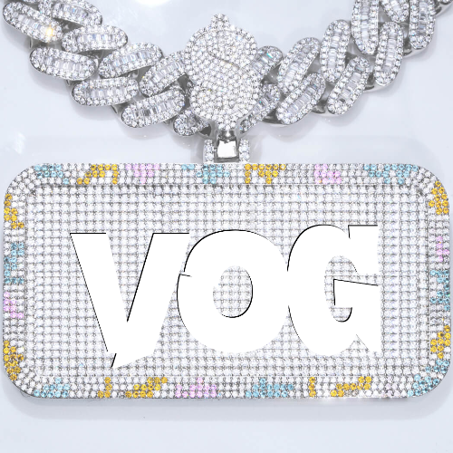 CUSTOM LETTER NECKLACE 3D COLORFUL SQUARE
