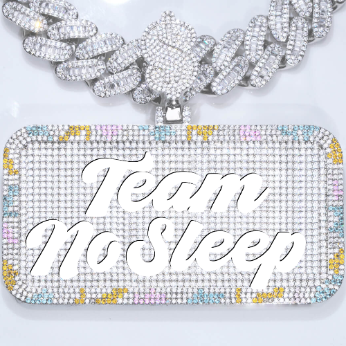 CUSTOM LETTER NECKLACE 3D COLORFUL SQUARE