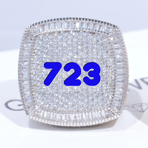 CUSTOM LETTER 3D ICED RING