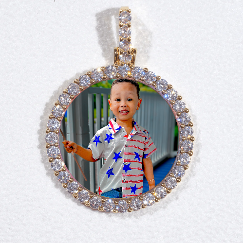 3D CIRCLE CUSTOM PICTURE PENDANT SMALL SIZE