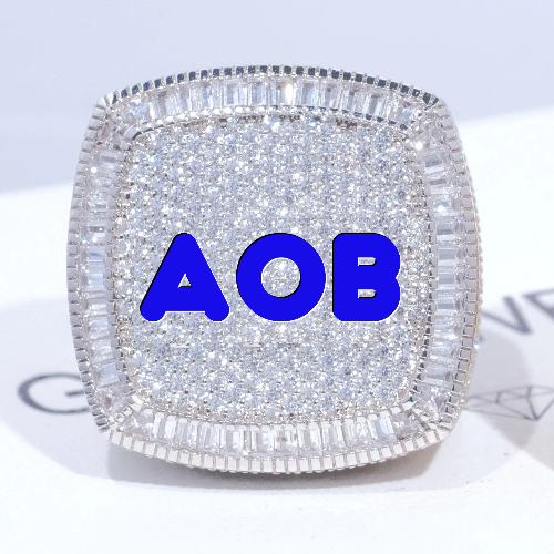 CUSTOM LETTER 3D ICED RING