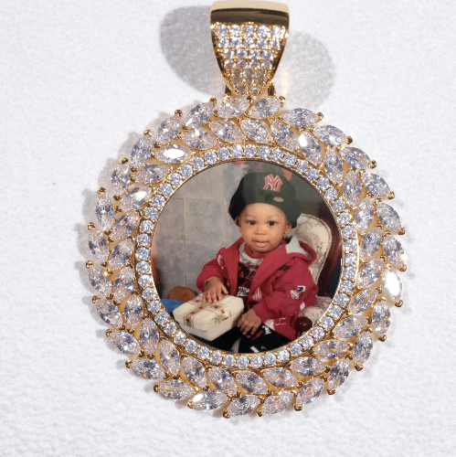 Large 3D Wheat Ear Custom Picture Pendant