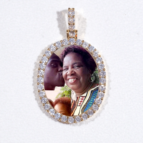 3D Oval Custom Picture Pendant