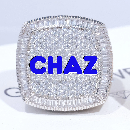 CUSTOM LETTER 3D ICED RING