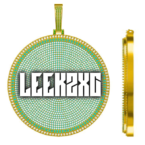 CUSTOM LETTER NECKLACE 3D BIG DISC