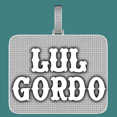 CUSTOM LETTER NECKLACE 3D BIG SQUARE