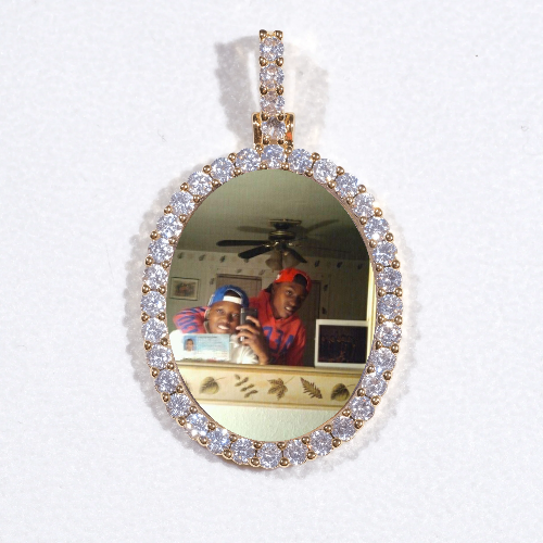 3D Oval Custom Picture Pendant