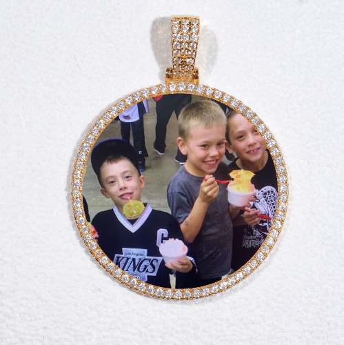 MEDIUM 3D CIRCLE CUSTOM PICTURE PENDANT