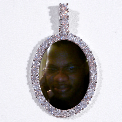 Large 3D Oval Custom Picture Pendant