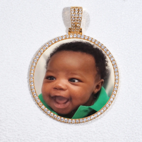 MEDIUM 3D CIRCLE CUSTOM PICTURE PENDANT