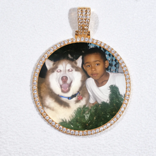 MEDIUM 3D CIRCLE CUSTOM PICTURE PENDANT