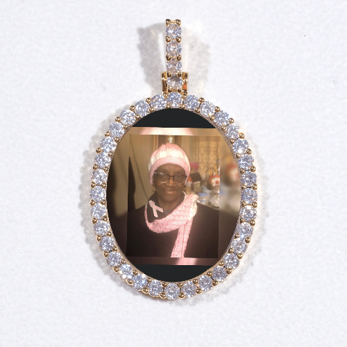 3D Oval Custom Picture Pendant