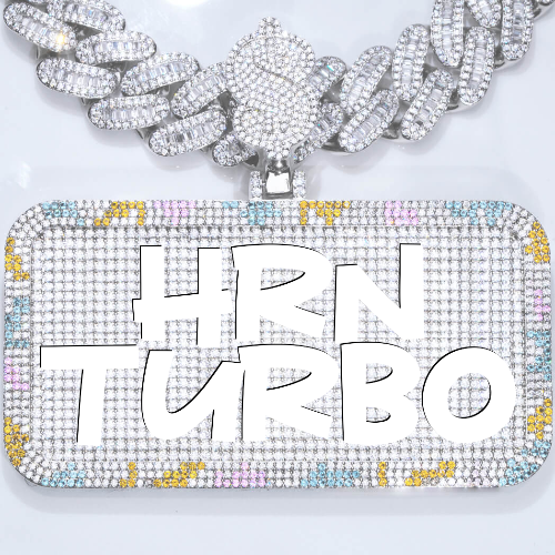 CUSTOM LETTER NECKLACE 3D COLORFUL SQUARE