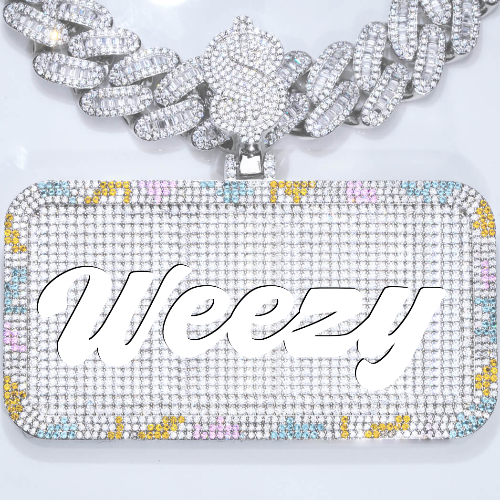 CUSTOM LETTER NECKLACE 3D COLORFUL SQUARE