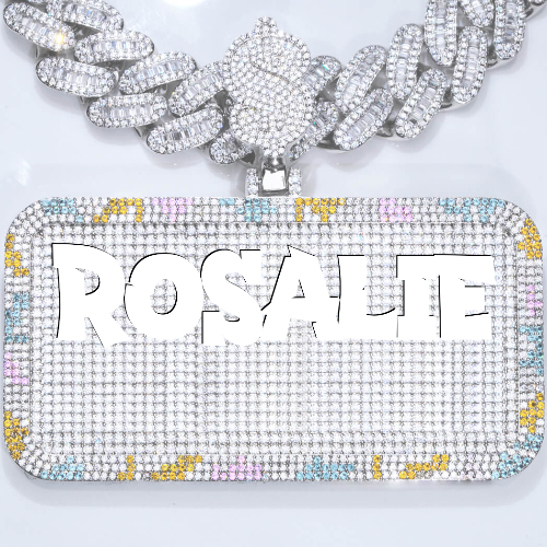 CUSTOM LETTER NECKLACE 3D COLORFUL SQUARE