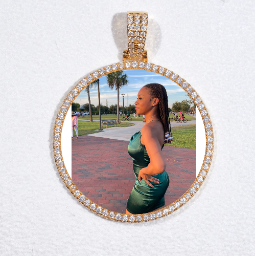 MEDIUM 3D CIRCLE CUSTOM PICTURE PENDANT
