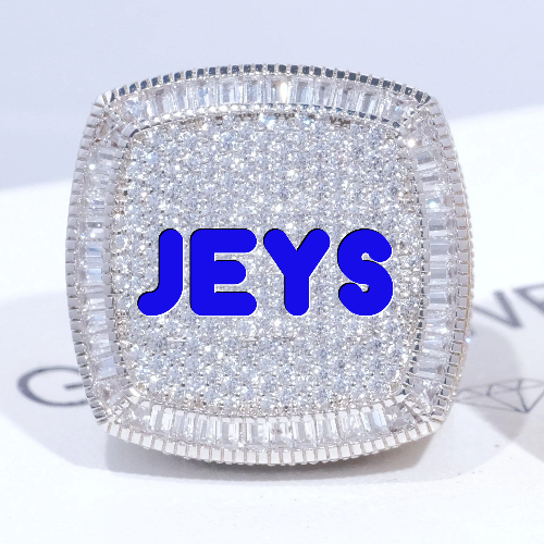 CUSTOM LETTER 3D ICED RING