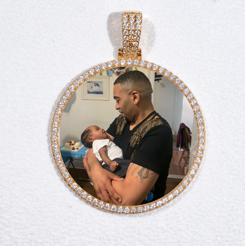 MEDIUM 3D CIRCLE CUSTOM PICTURE PENDANT