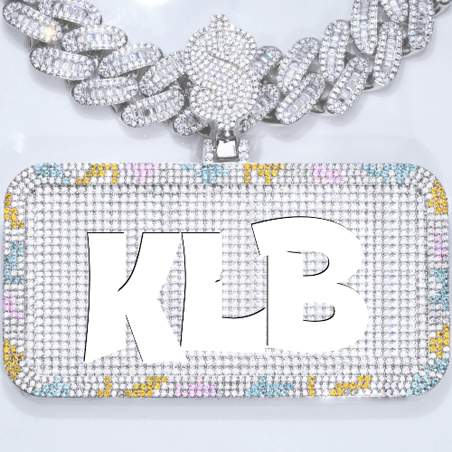 CUSTOM LETTER NECKLACE 3D COLORFUL SQUARE