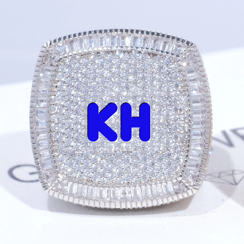 CUSTOM LETTER 3D ICED RING