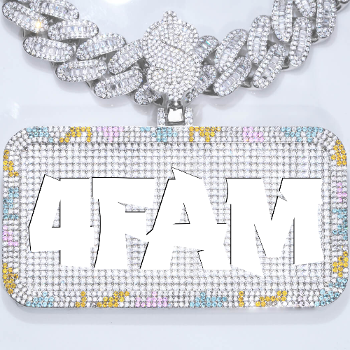 CUSTOM LETTER NECKLACE 3D COLORFUL SQUARE