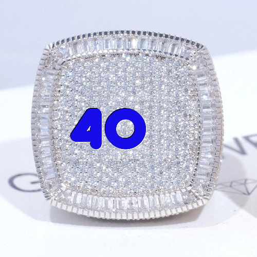 CUSTOM LETTER 3D ICED RING