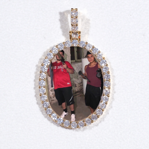 3D Oval Custom Picture Pendant