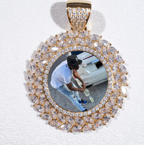 Large 3D Wheat Ear Custom Picture Pendant