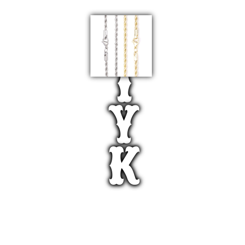 Custom Letters Freibeuter Font Necklace