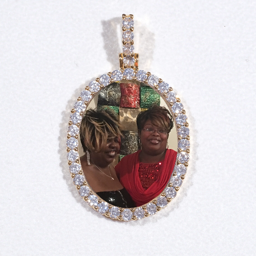 3D Oval Custom Picture Pendant