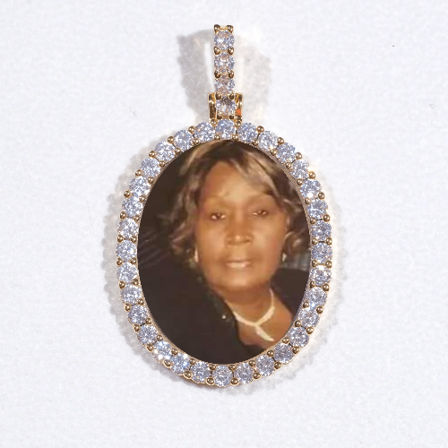 3D Oval Custom Picture Pendant