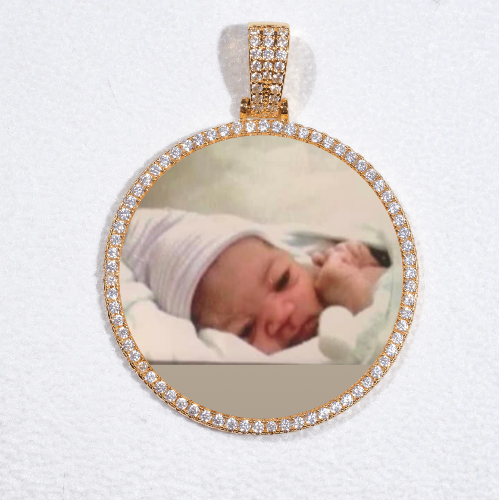 MEDIUM 3D CIRCLE CUSTOM PICTURE PENDANT