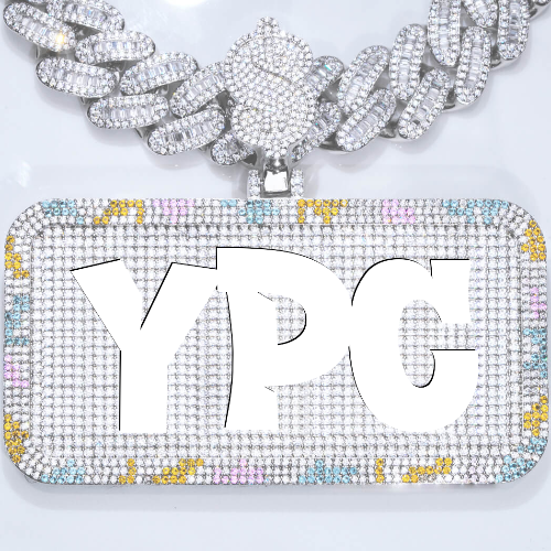 CUSTOM LETTER NECKLACE 3D COLORFUL SQUARE