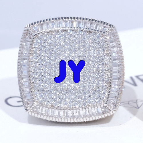 CUSTOM LETTER 3D ICED RING