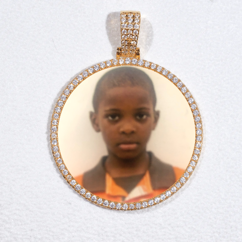 MEDIUM 3D CIRCLE CUSTOM PICTURE PENDANT