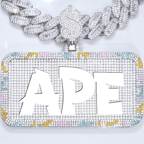 CUSTOM LETTER NECKLACE 3D COLORFUL SQUARE