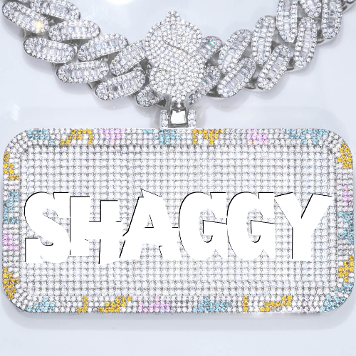 CUSTOM LETTER NECKLACE 3D COLORFUL SQUARE
