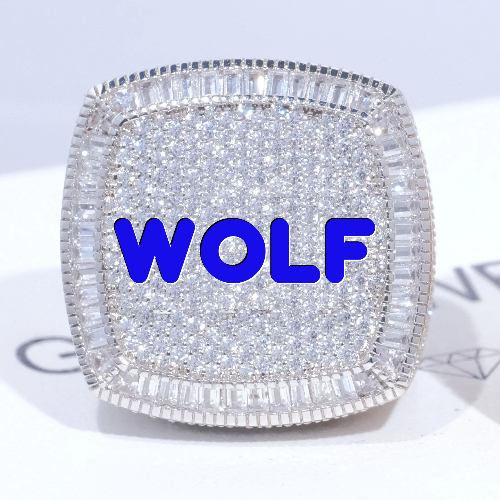 CUSTOM LETTER 3D ICED RING