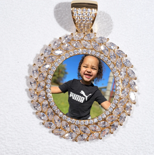 Large 3D Wheat Ear Custom Picture Pendant