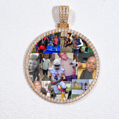 MEDIUM 3D CIRCLE CUSTOM PICTURE PENDANT