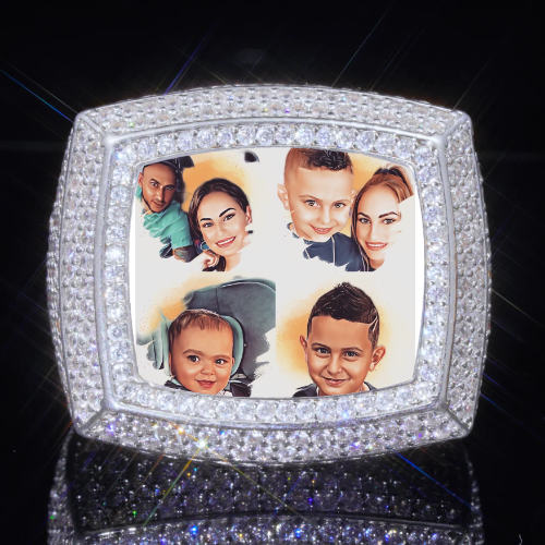 3D CUSTOM PICTURE ICED RING