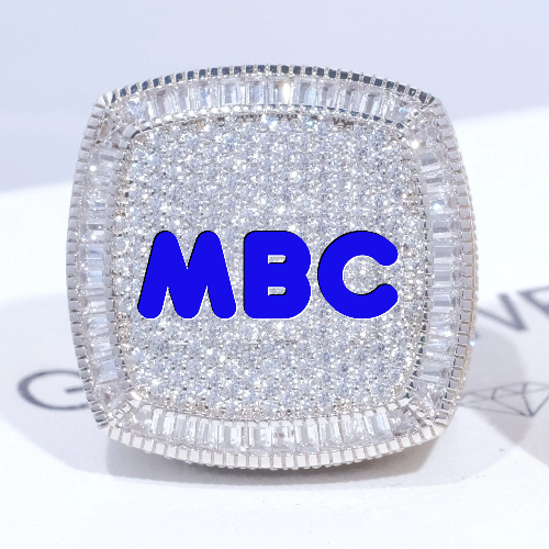 CUSTOM LETTER 3D ICED RING