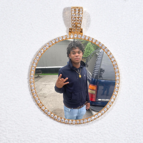 MEDIUM 3D CIRCLE CUSTOM PICTURE PENDANT