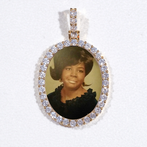 3D Oval Custom Picture Pendant