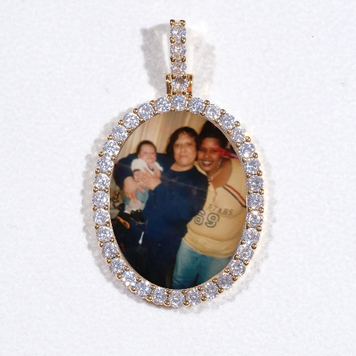 3D Oval Custom Picture Pendant