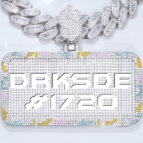CUSTOM LETTER NECKLACE 3D COLORFUL SQUARE