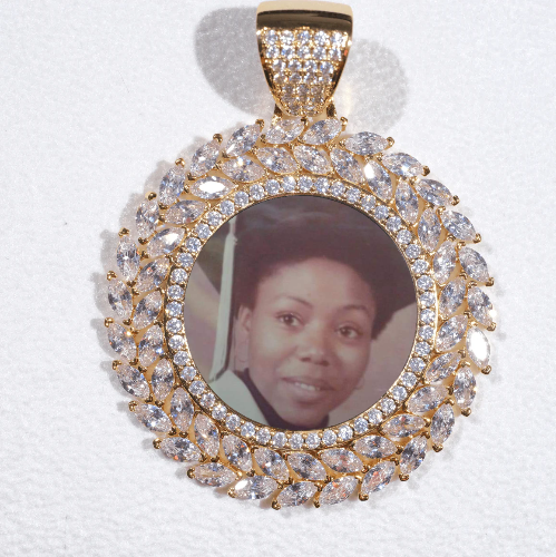 Large 3D Wheat Ear Custom Picture Pendant