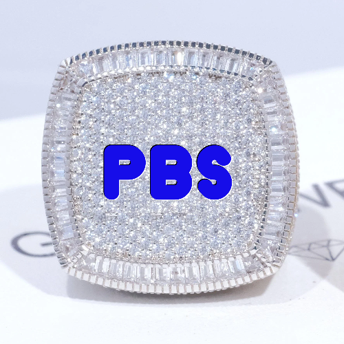 CUSTOM LETTER 3D ICED RING