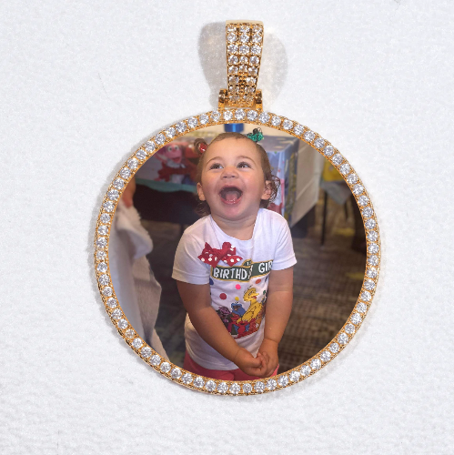 MEDIUM 3D CIRCLE CUSTOM PICTURE PENDANT